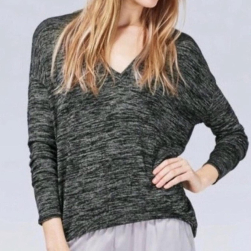 Wilfred Free Oversized Long Sleeve V Neck Super Soft Heather Gray Size XS